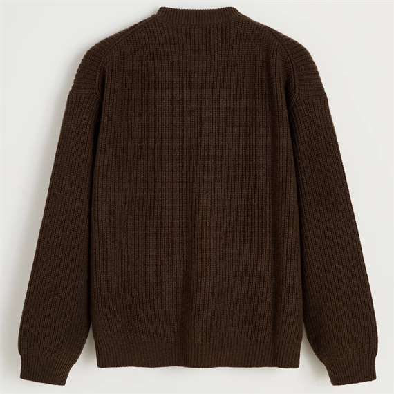 Aiayu Bine Strik Cardigan, Dark Brown